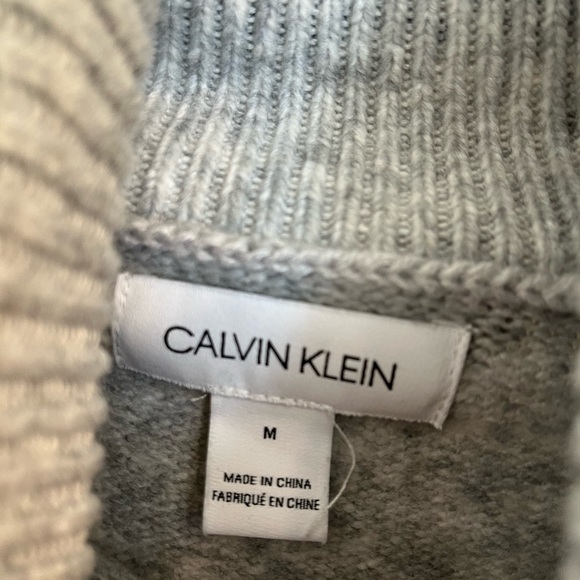 Calvin Klein Oversized turtleneck sweater grey Medium - Picture 4 of 7